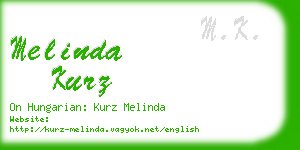 melinda kurz business card